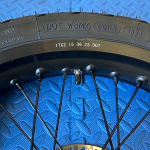 Throne eMoto Wheel set Michelin Super Moto CST 17x2.15 Rear Wheel & Tire Set for E - Moto Bike Use *Does not include rotor or sprocket* - Throne Wheel & Tire Set - Throne | CST | 17x2.15 | Rear Wheel & Tire Set eBike Super Shop