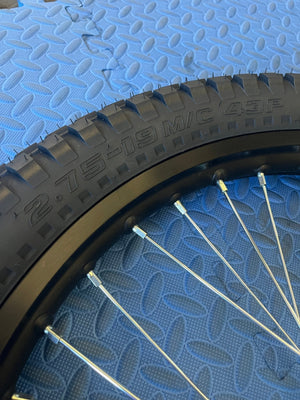 Throne eMoto Wheel Set Shinko 241 Dual Sport 19" Front Wheel & Tire Set for e - Moto Bikes *Does not include rotor or sprocket* - Throne Wheel & Tire Set - Throne | Shinko | 19 inch | Front Wheel & Tire Set eBike Super Shop