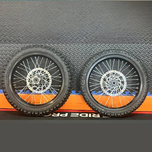Throne eMoto Wheel Set Shinko 244 Dual Sport 17"/17" Front & Rear Wheel & Tire Set for Moto Bikes *Does not include rotor or sprocket* - Throne Wheel & Tire Set - Throne | Shinko | 17 inch | Front Wheel & Tire Set eBike Super Shop