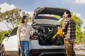 URTOPIA Carbon Fold 1 500 w Step Thru Ebike 18" x 2.0" Road Electric Folding eBike - Folding Ebike - eBike Super Shop