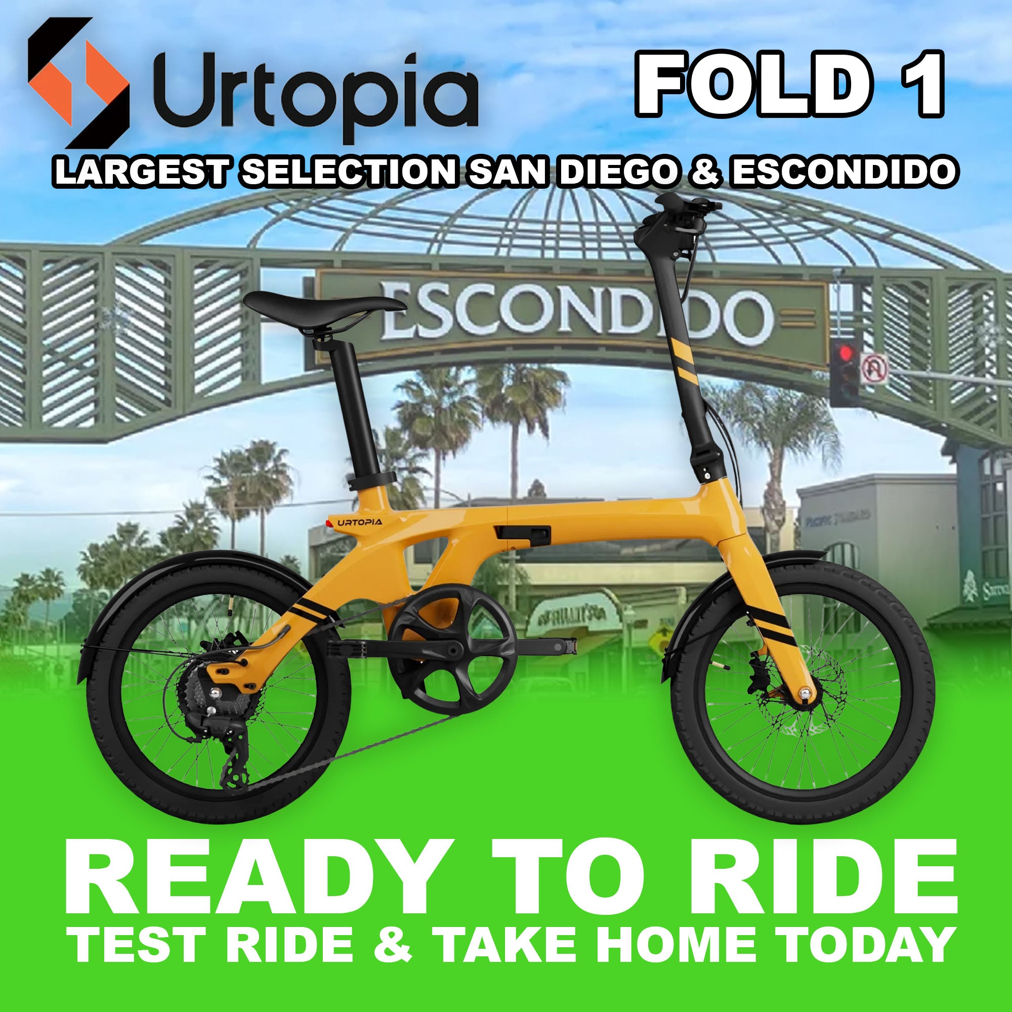 eBike Urtopia Carbon Fold 1 - Yellow eBike Urtopia Carbon Fold 1 - Yellow