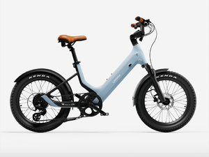 URTOPIA JOY 500 w Step Thru Ebike 20X3 Fat Electric Mini Fat Tire eBike - Road eBike - URTOP|BLUE|2893 eBike Super Shop