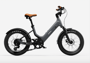URTOPIA JOY 500 w Step Thru Ebike 20X3 Fat Electric Mini Fat Tire eBike - Road eBike - URTOP|GREY|2894 eBike Super Shop