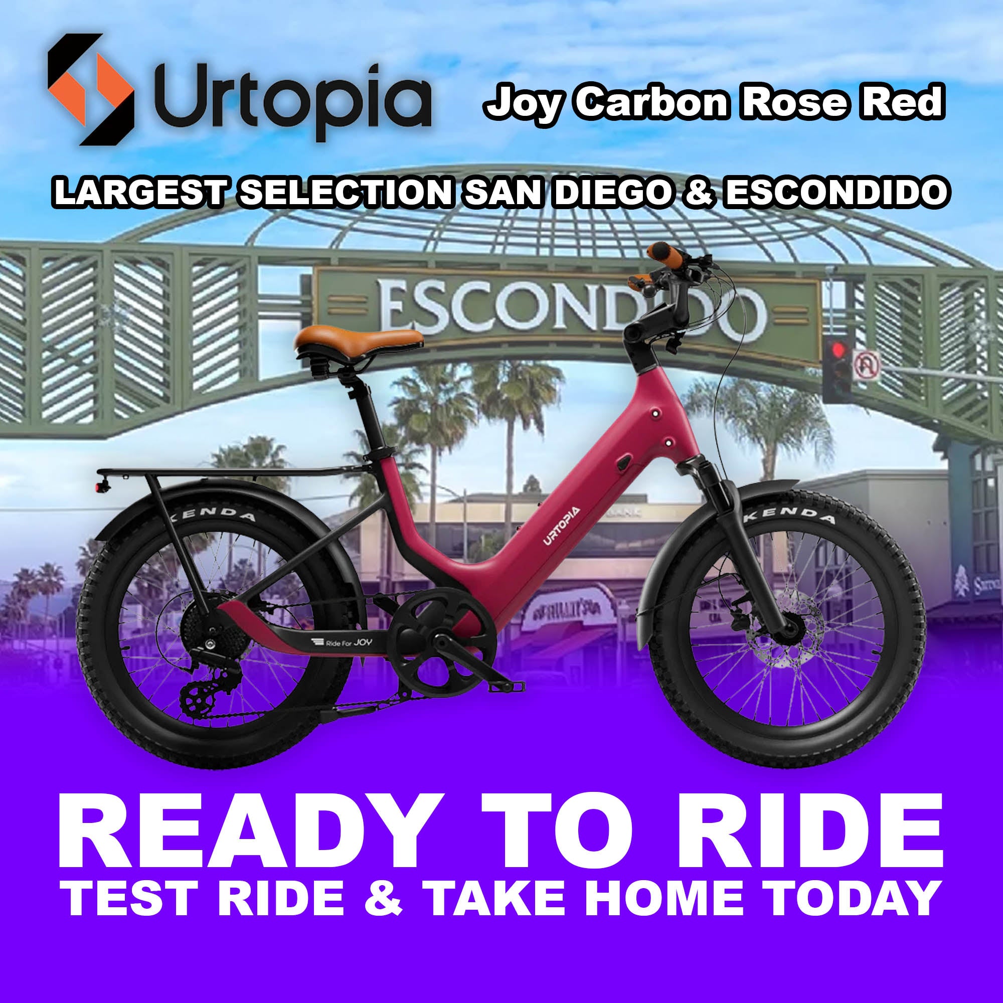 elektrofahrrad rose Urtopia JOY, Red