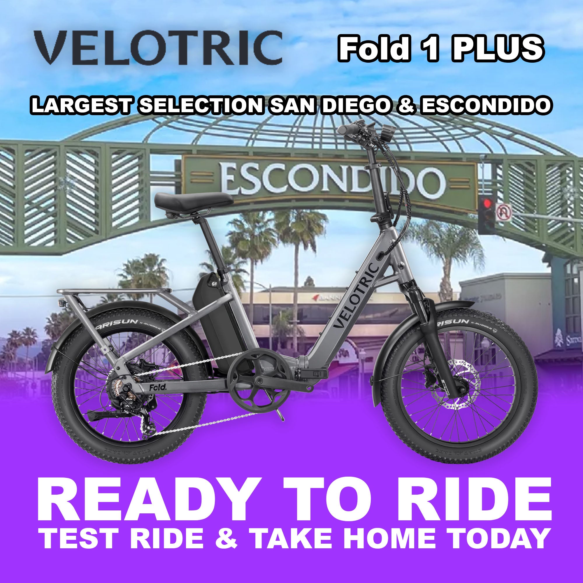 eBike Velotric Fold 1 PLUS - Stone Gray - Ready to Ride