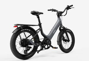 Urtopia Carbon Joy Ultra eBike in charcoal gray, side view showcasing sleek carbon fiber frame and modern design.