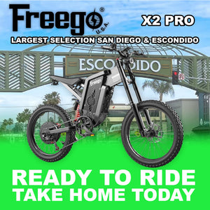 eMOTO Freego X2 Pro electric scooter in dark gray, side view, ready to ride