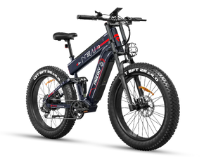 A black Freesky Alaska Pro M-520 electric mountain bike with fat tires, front suspension, and a rear rack, displayed on a white background.