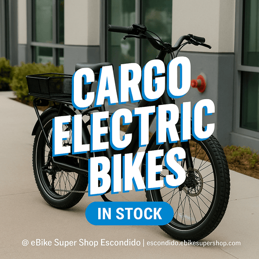 Cargo Electric eMOTO Bikes Available for Shipping - Escondido eBike Super Shop eBike Store in North County San Diego