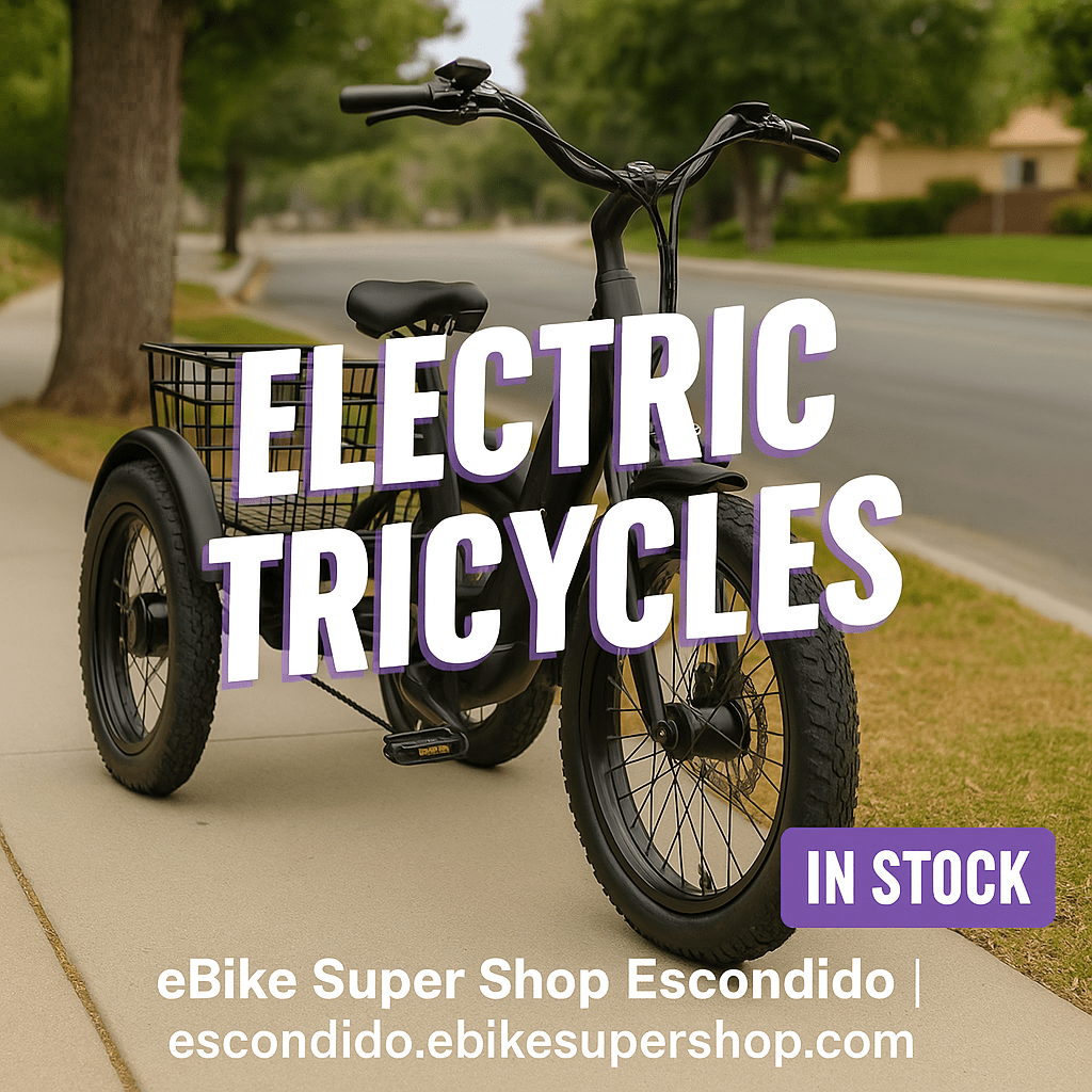 Electric Tricycles In Store & Ready to Ride Escondido - Escondido eBike Super Shop eBike Store in North County San Diego