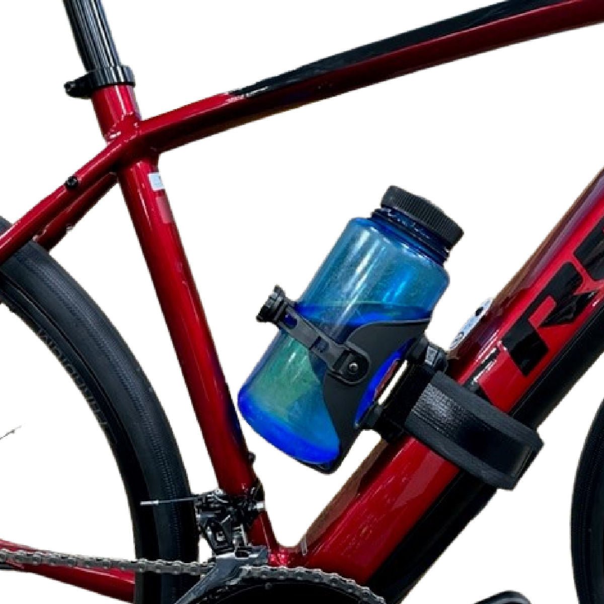 Bicycle Water Bottle Cage, ABC Cage with Anywhere Cage Strap Adapter, Adjustable Bottle Cage for Bike - Escondido eBike Super Shop