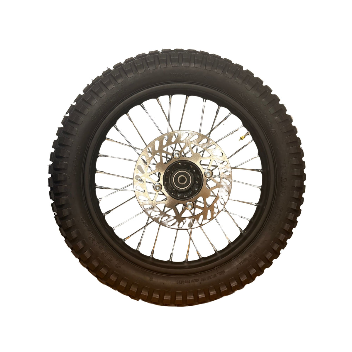 eMOTO Wheel Assembly 14" - 2.75-14 Shinko 241 Tire - Rim with Tire, Tube, & Rotor