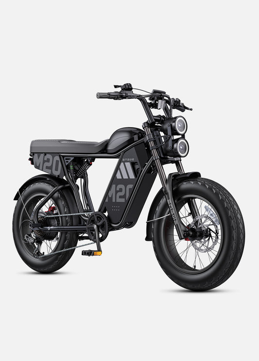 Engwe M20 3.0 moped-style electric bike in Black, single battery