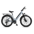 Eclio Otium M5L electric bike in steel blue, side view, showcasing frame design and features