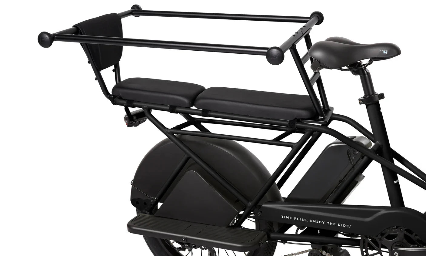 Black RADIO FLYER Via 500w Step Thru electric cargo eBike with 24x2.4 street tires, product image, model 6457807