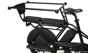 Black RADIO FLYER Via 500w Step Thru electric cargo eBike with 24x2.4 street tires, product image, model 6457807