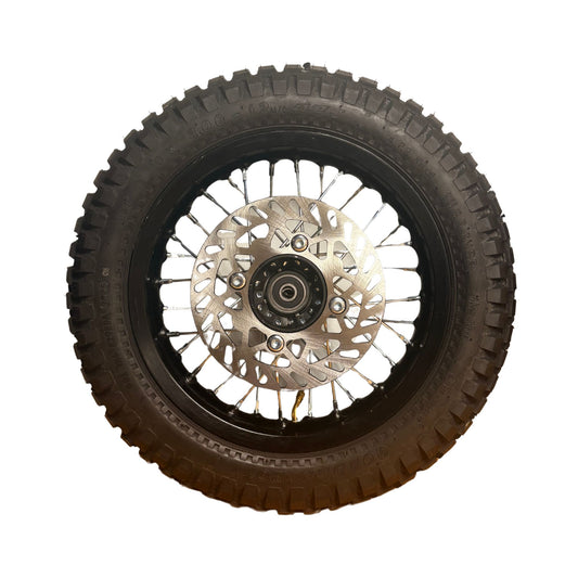 eMOTO Wheel Assembly 12" - 3.00-12 Shinko 241 Tire - Rim with Tire, Tube, & Rotor