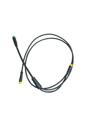Product image of an eBike wiring harness designed for the Super73 ZX and ZXE, showing the display wiring harness with connectors and cables arranged on a white background.