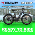 Himiway D5 2.0 ST eBike in Space Grey, side view, ready to ride, against a plain background