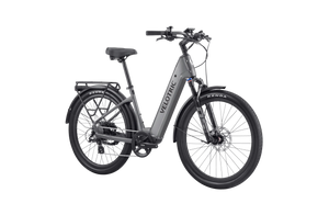 Velotric Discover 2 electric bike in Stone Gray color, side view, displayed against a plain background.