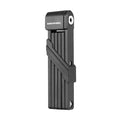 Mokwheel folding eBike lock in black, shown in a compact folded position on a white background.