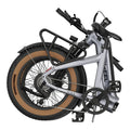 MOKWHEEL Slate 500W Step-Thru electric folding eBike, 20x3 road tires, shown in a product image with a compact frame and step-through design.