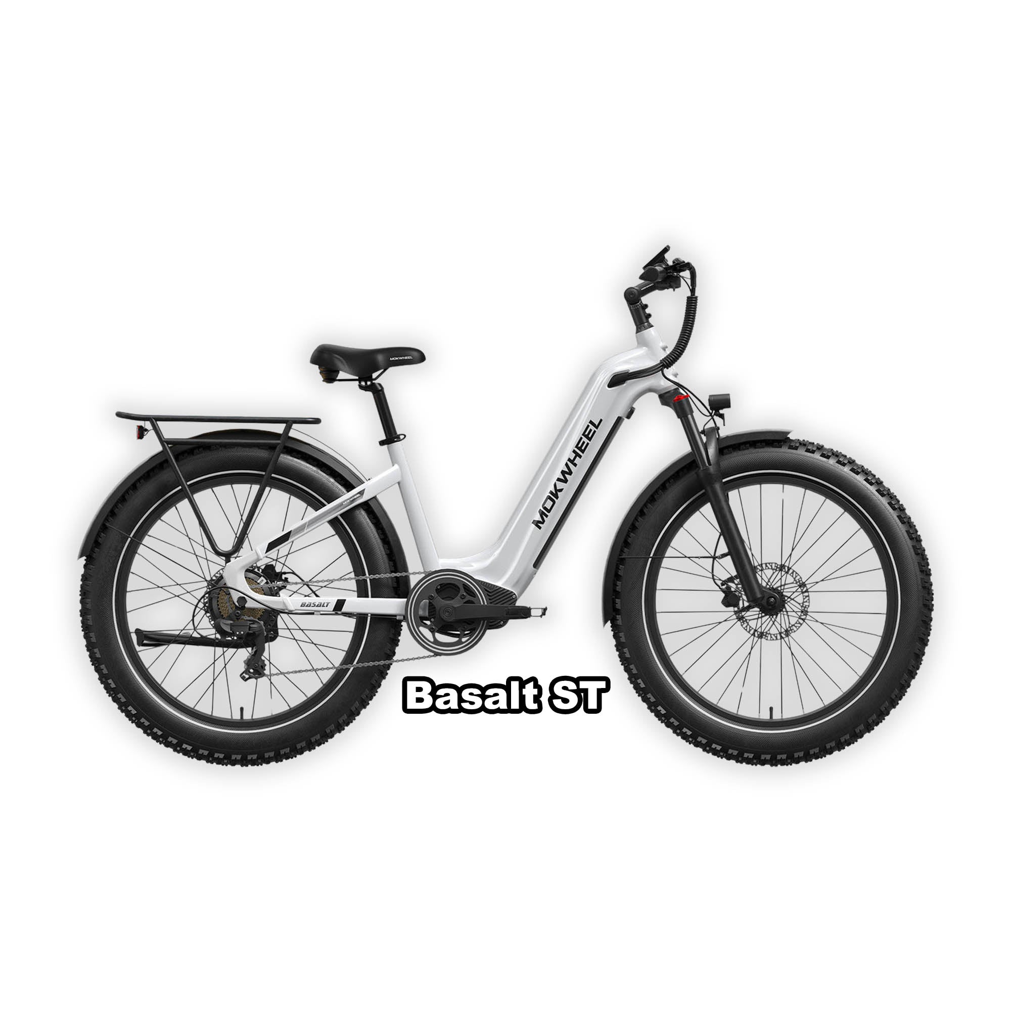 eBike Mokwheel Basalt ST in white, size S, shown in its box