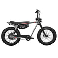 Super73 Z Miami electric bike in metallic aluminum color, side view, isolated on white background