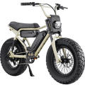 Macfox X2 Pro electric moto-style eBike in Desert Beige, dual battery