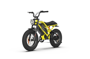 A black eMOTO RAEV Bullet GT V2 electric e-moto style eBike with a 1000W motor, shown in a side profile view against a white background.