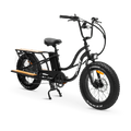 eBike Murf Higgs Cargo in Seabreeze color, ready to ride, product image showing the bike in black