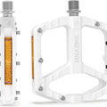 eBike Pedals - Alloy - White w/Reflectors