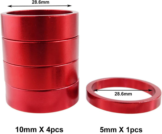 eBike Headset Stem Spacer 5mm - Red