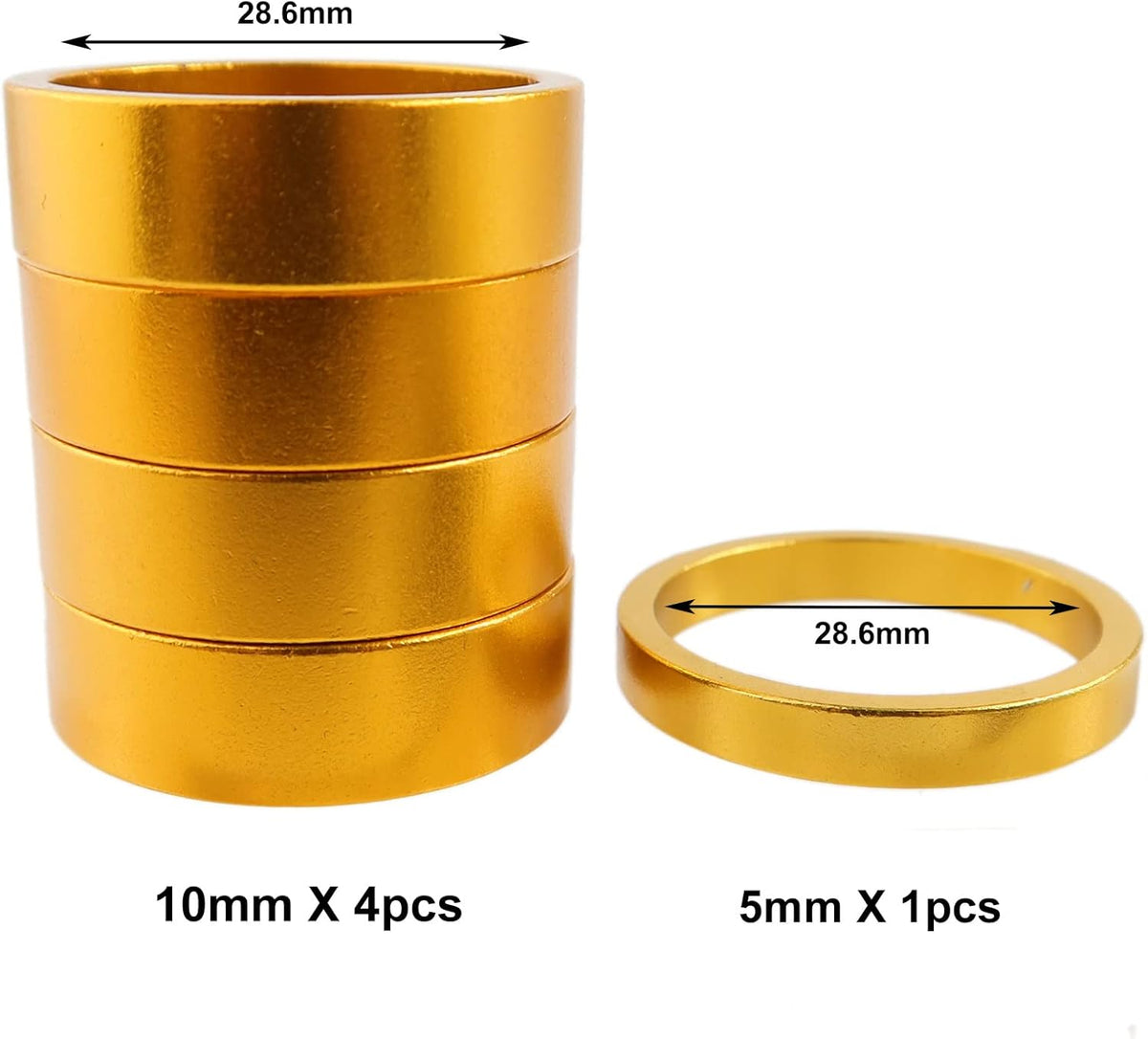 eBike Headset Stem Spacer 10mm - Gold
