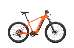 eBike Velotric Summit 1 in Sunrise Orange, side view, against a white background