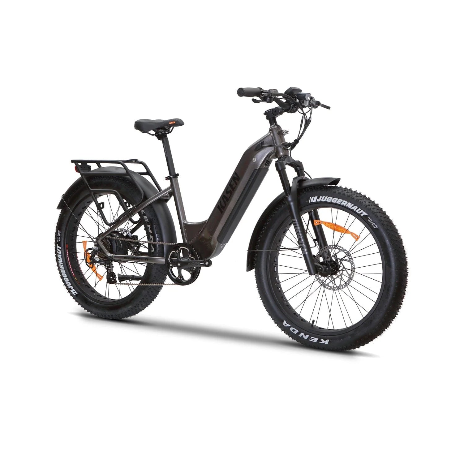 Kasen Ranger ST 2.0 eBike in green, packaged inside a cardboard shipping box