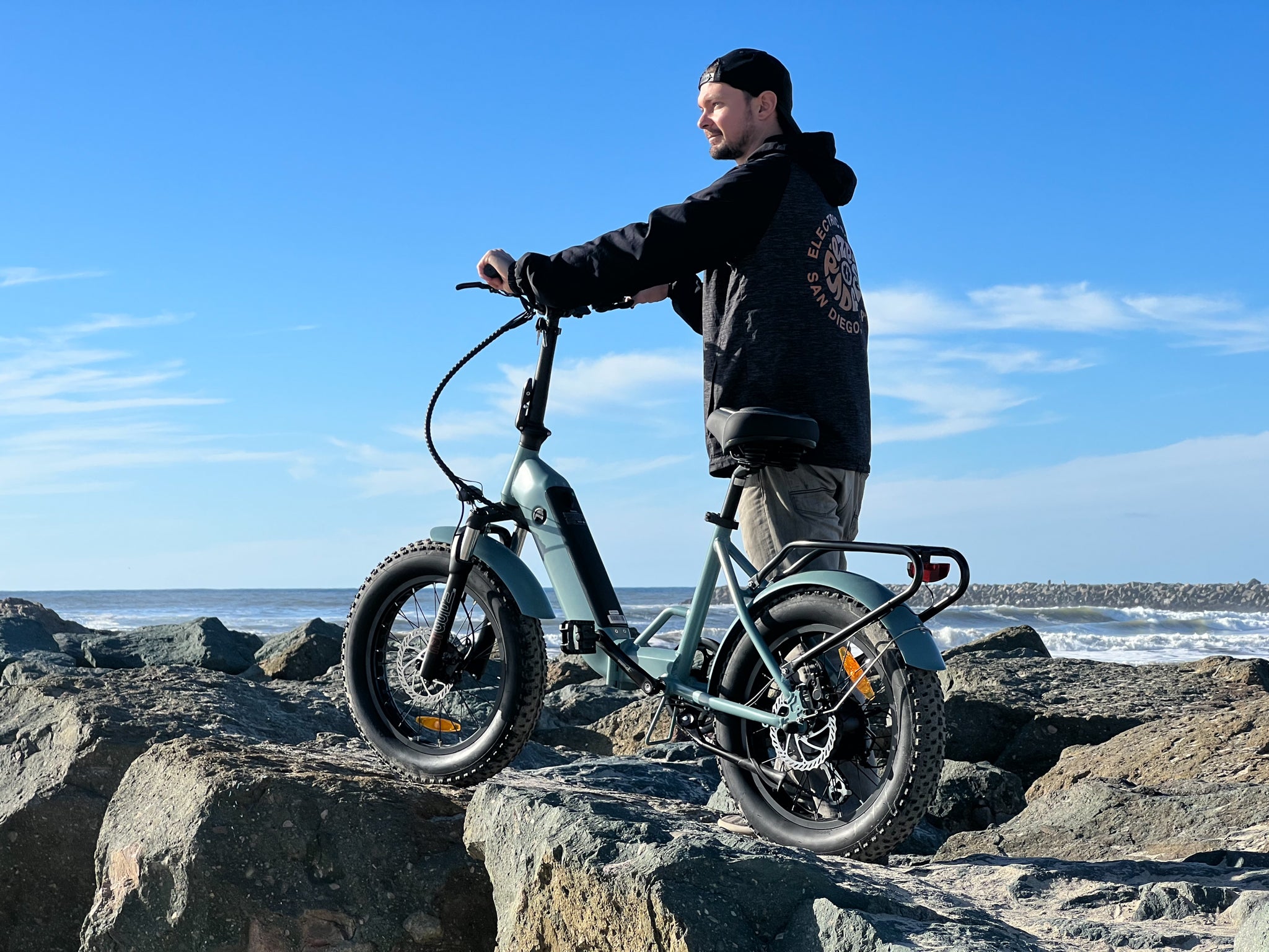 750w Folding Step Thru 20x3 Electric Bike - Folding Bike - 210000000842 eBike Super Shop