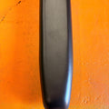 Black eMOTO eBike seat in MOTO style, Ripper/Kabbit model, product image showing side and top view