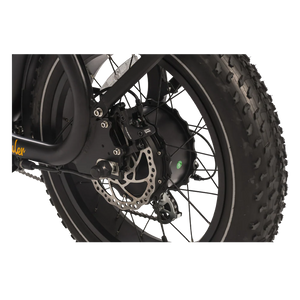 Brown eBike Revi Prowler electric bicycle, side view, displayed on a white background
