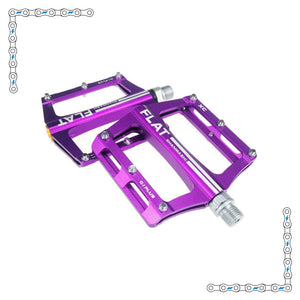 Purple colored aluminum pedals for electric bike, product image, model 9807732