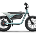 Bluish gray Himiway C1 eBike for kids, side view, on a white background
