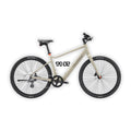 Velotric T1 ST eBike in sand color shown inside its box, product packaging visible