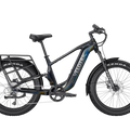 Obsidian black Velotric Nomad 2X eBike in high step frame, side view, against a plain background