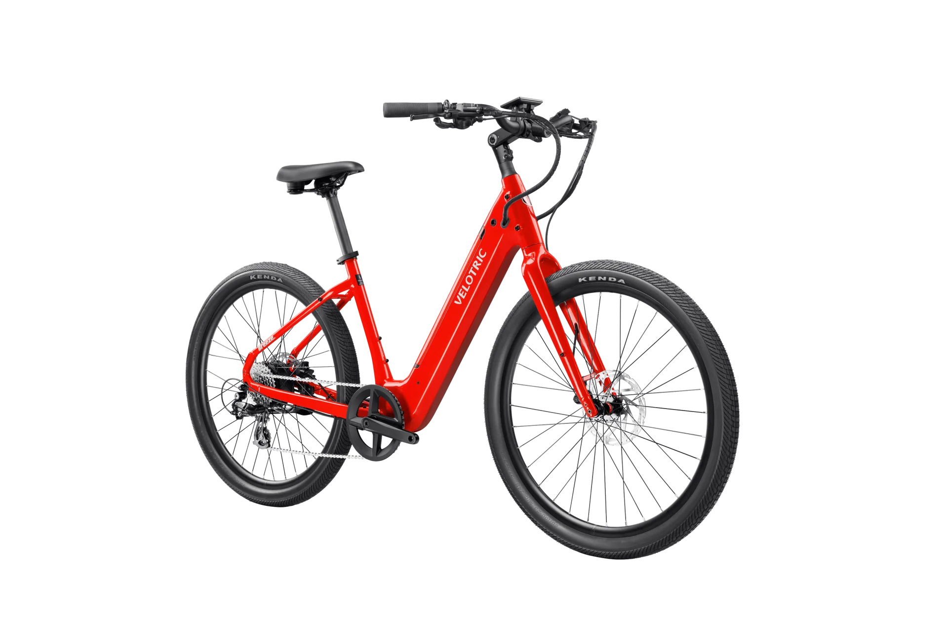Velotric Breeze 1 eBike in Classic Scarlet color, side view, against a plain background