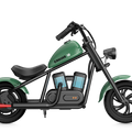 Green eMOTO Hyper Gogo Cruiser 12 Plus electric bike, side view, displayed on a white background