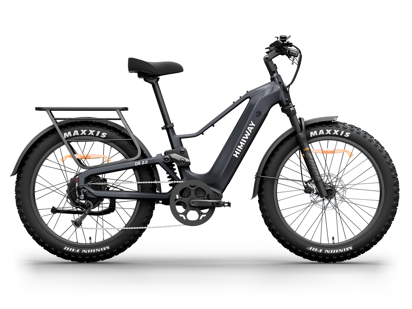 Himiway D5 2.0 eBike in Space Grey, side view, displayed on a white background