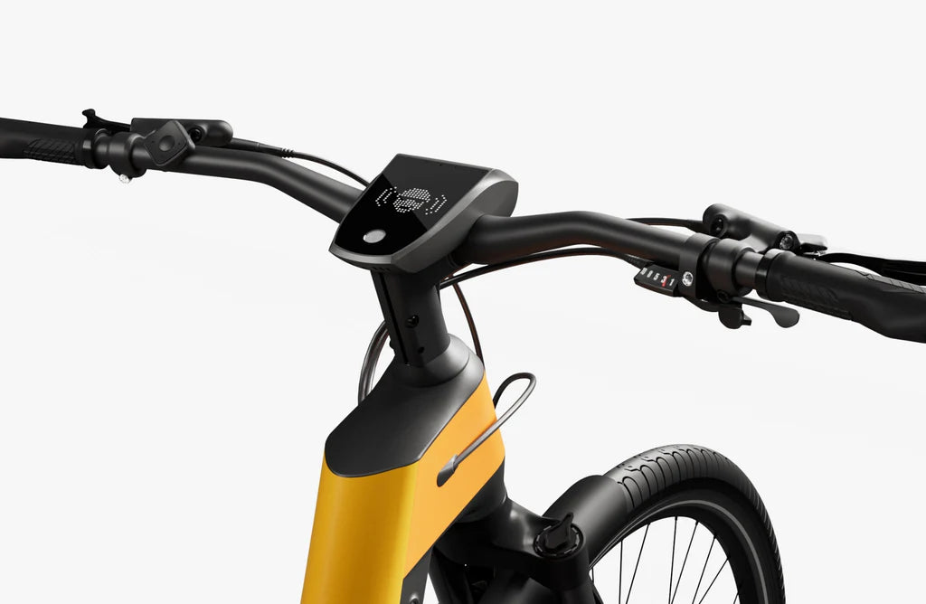 Urtopia Fusion GT eBike in Vital Orange, side view showcasing frame design, wheels, and integrated components