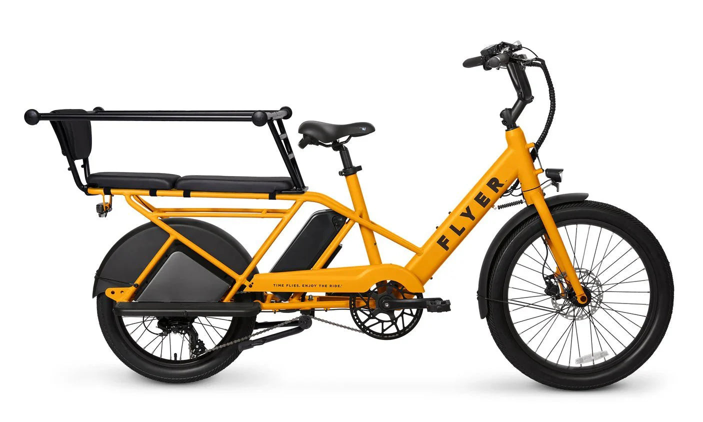 Black RADIO FLYER Via 500w Step Thru electric cargo eBike with 24x2.4 street tires, product image, model 5408176