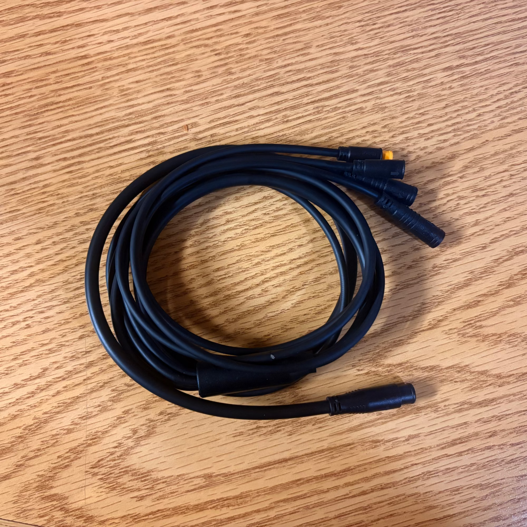 eBike wiring harness compatible with Mokwheel Basalt 2.0, Obsidian 2.0, and Asphalt 2.0, showing multiple connectors and cables arranged on a white background