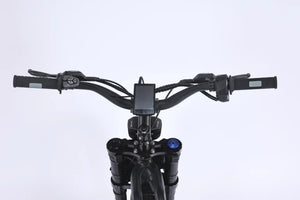 A black Ghostcat F4X eBike with fat tires, front suspension, and a sturdy frame, displayed on a white background.